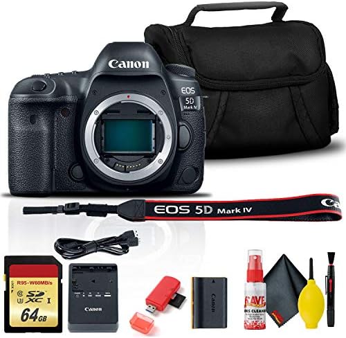 Canon EOS 5D Mark IV מצלמת DSLR (1483C002) עם 64GB כרטיס זיכרון, תיק, סט הניקוי ועוד הבינלאומי - מודל - Starter Bundle